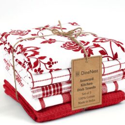 Assorted Kitchen Towels 100% Cotton 16x26 Inch - Super Absorbent