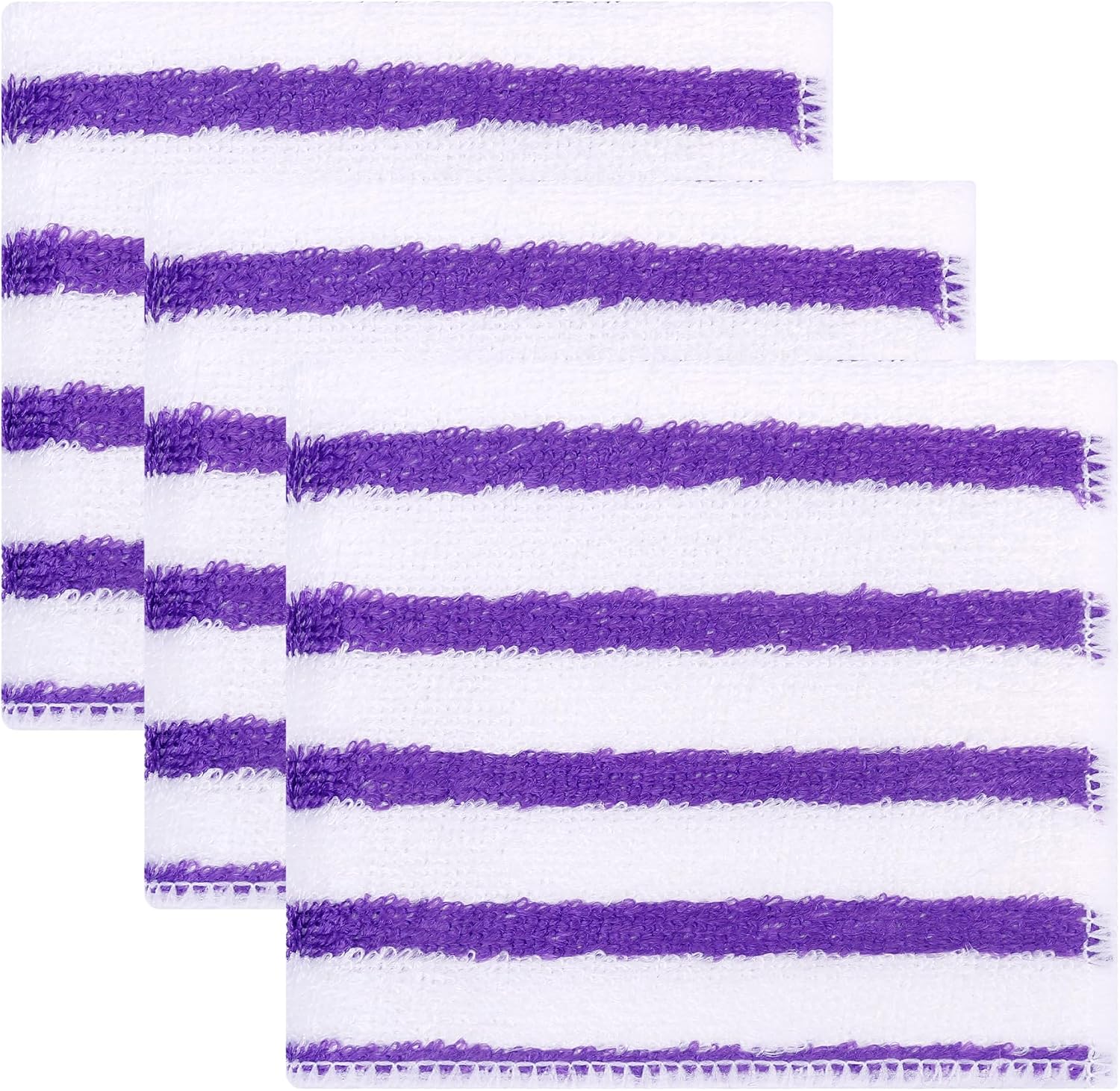 3 Pack Wood Fiber Striped Oil Absorbing Cleaning Dish Towels