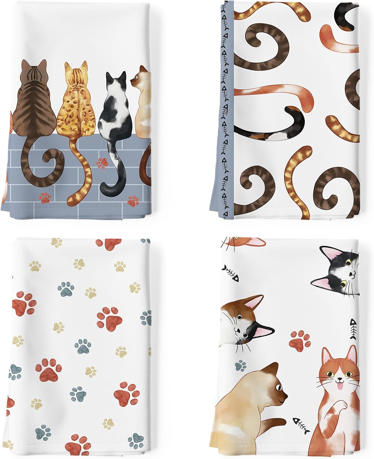 Cats Tea Towels, Cotton Kitchen Towel 18.9 × 27.5 inch