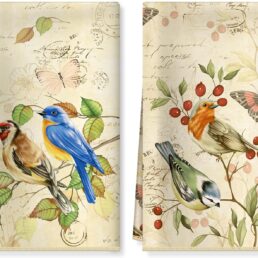 Bird Branch Microfiber Kitchen Towels