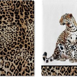 Leopard Print Kitchen Dish Towels Set of 2