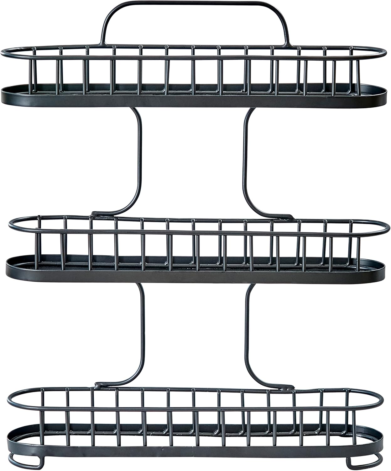 Spectrum Yumi 3-Tier Spice Rack (Black) | Dining Table & Kitchen Counter Organizer