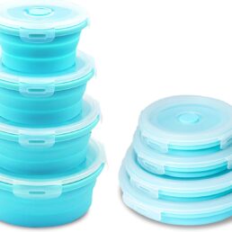 4 Pack Collapsible Silicone Food Storage Containers
