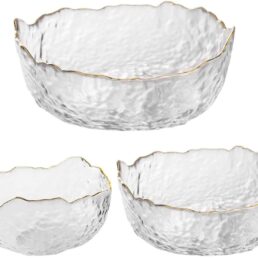 Glass Salad Bowl Set