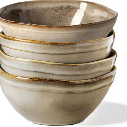 4 Pack Retro Ceramic Bowls