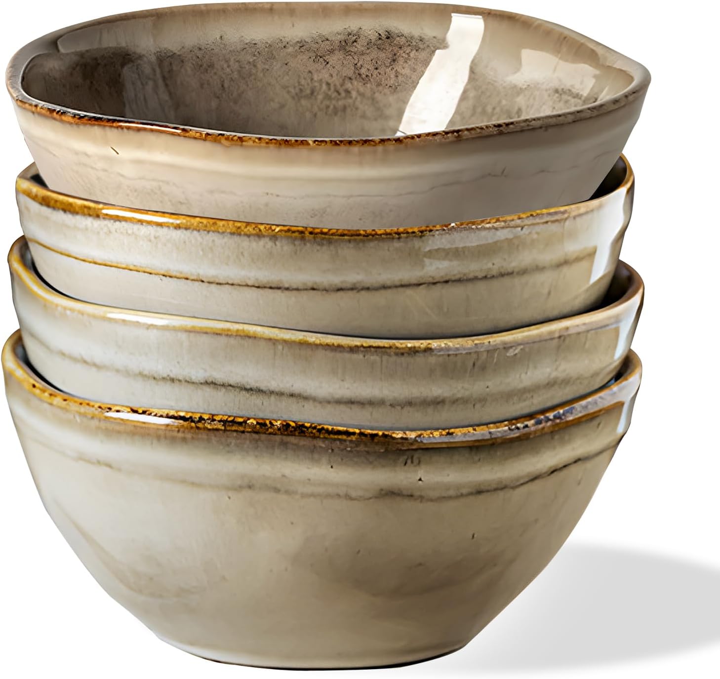 4 Pack Retro Ceramic Bowls