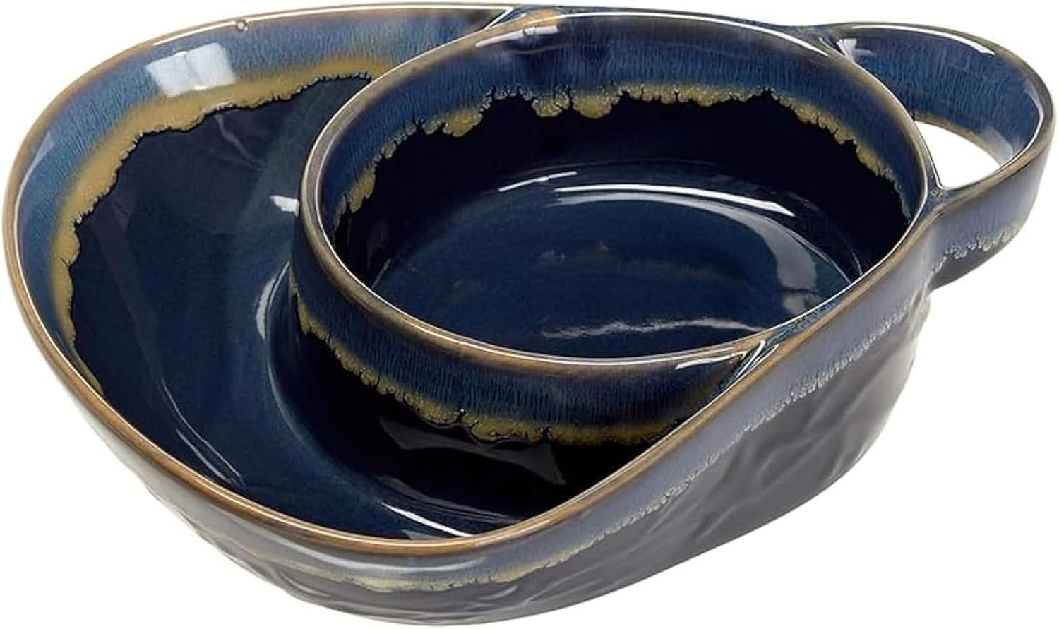 Stoneware Chip and Dip Bowl