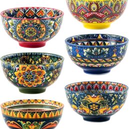 6 pack ceramic bowl set