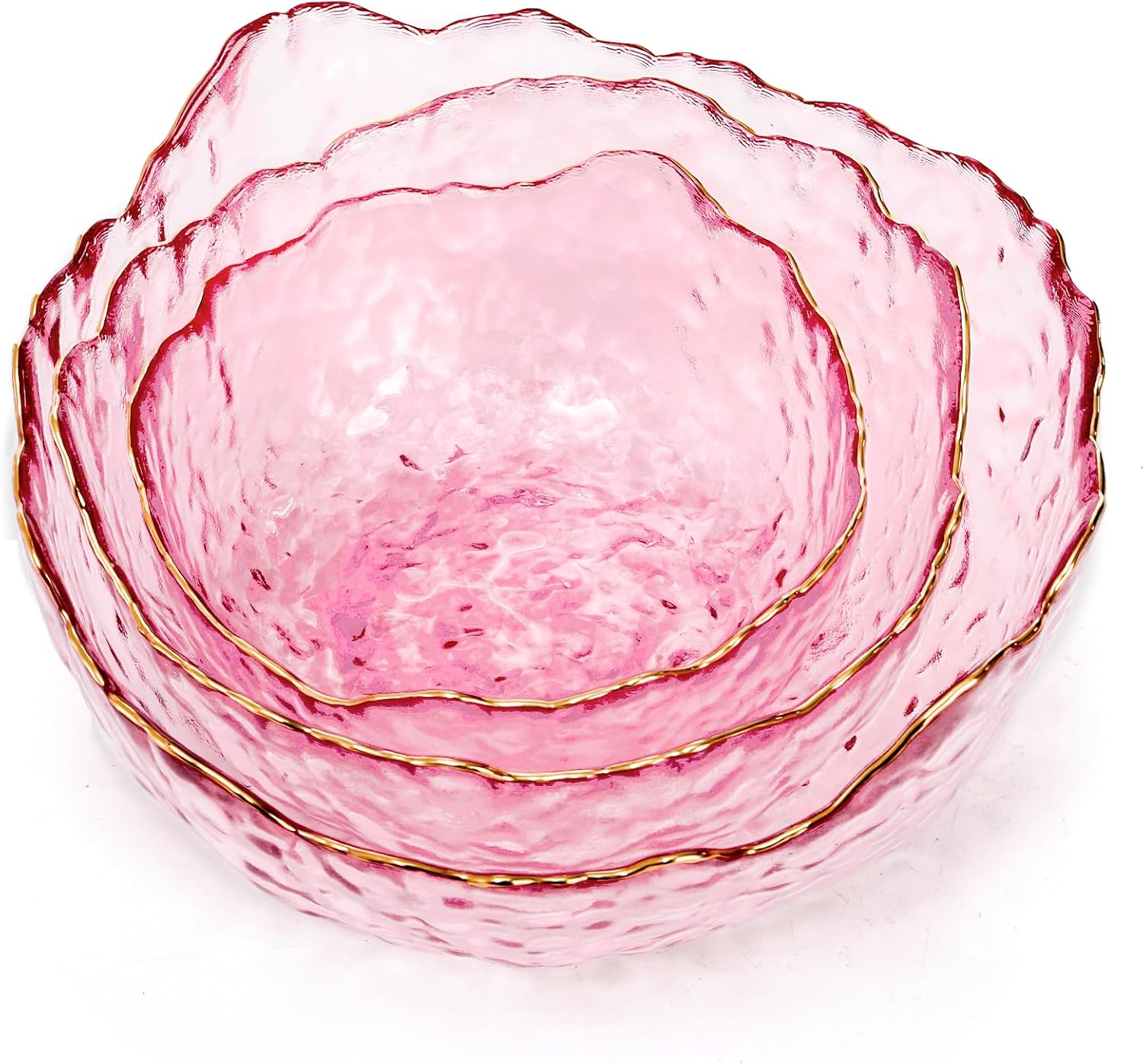 3 Piece Glass Salad Bowl Set
