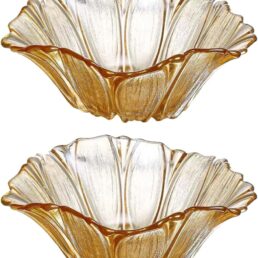 Amber Sunflower Shaped Serving Bowl