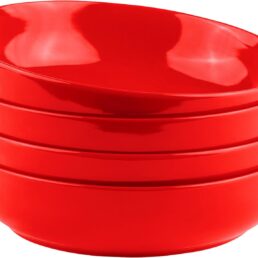 Red Ceramic Bowl Set