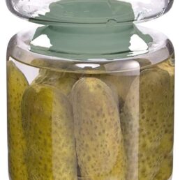 WhiteRhino Glass Pickle Jar with Strainer Hourglass
