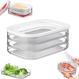 Multi-Layer Food Storage Box with Lid