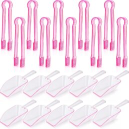 20 Pcs Plastic Serving Tongs and Scoops Set