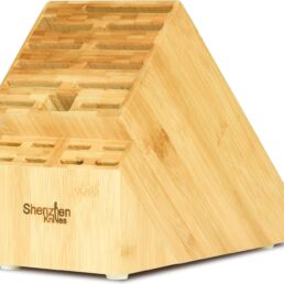Shenzhen Knives 20 Slot Bamboo Countertop Knife Block