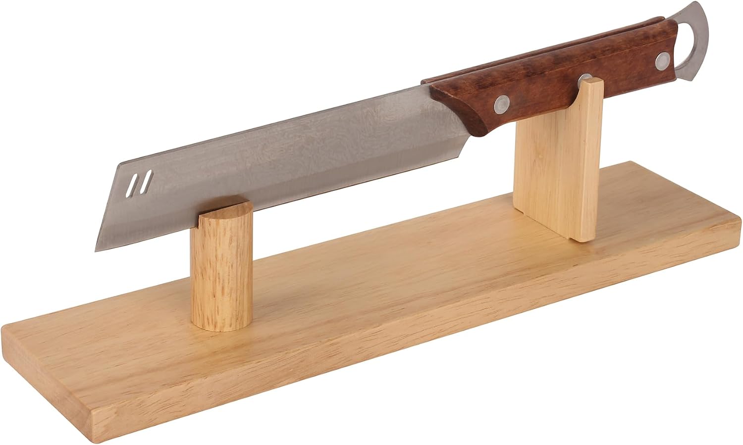 Knife Display, Natural Oak Wood Knife Display Stand