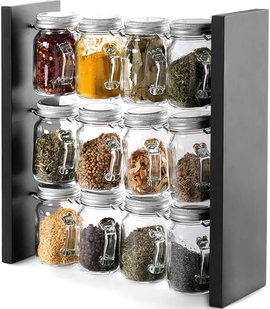 Updated Version(Design Bottle Appearance with Handle)-Spice Rack Stand Holder