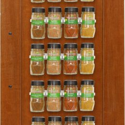 SimpleHouseware Spice Gripper Clips Strips Cabinet Holder - 4 Strips, Holds 20 Jars, White