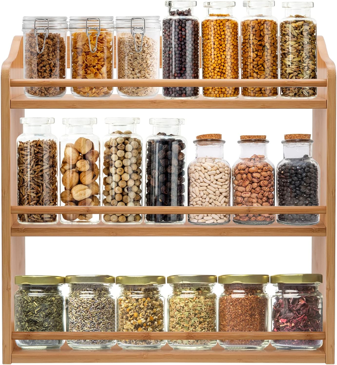 3 Tier Bamboo Spice Rack