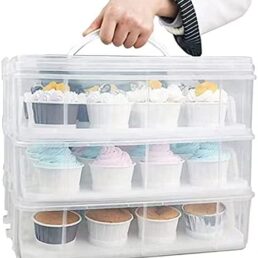 3 Tier Cupcake Carrier with Lid