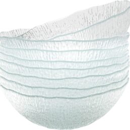 Glass Salad Bowl Set