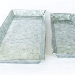 Galvanized Serving Platters