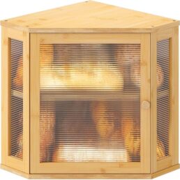 Bamboo Corner Bread Box