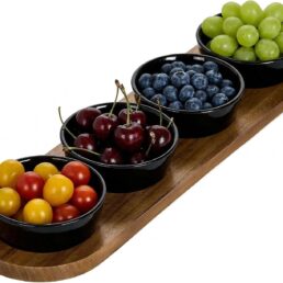 6oz Black Ceramic Dip Bowls