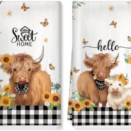Highland Cow Kitchen Towels