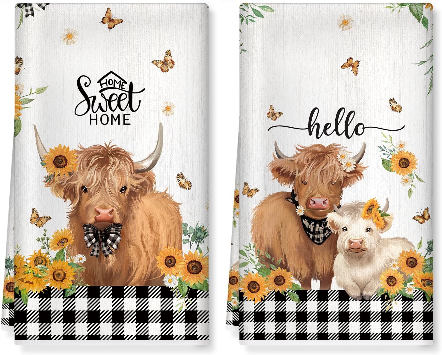 Highland Cow Kitchen Towels