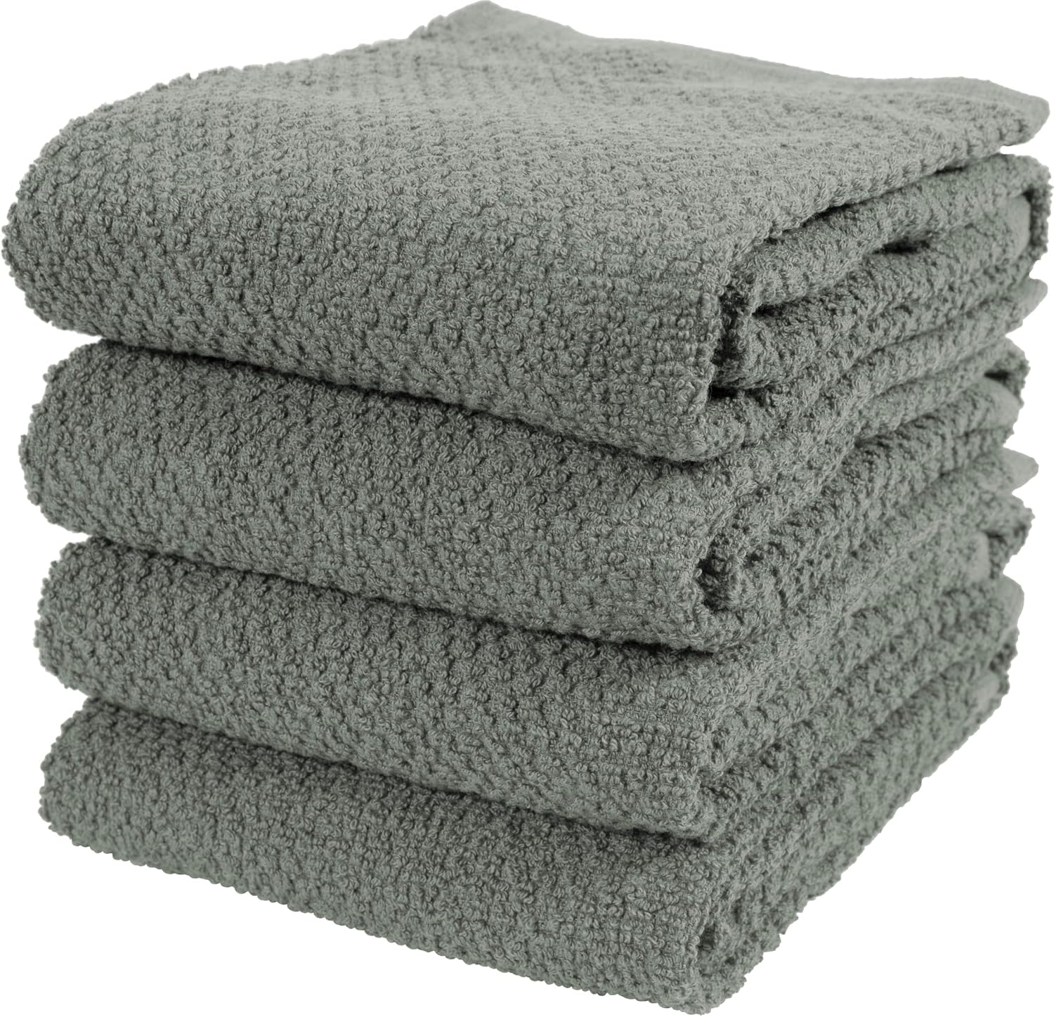 KAF Home Set of 4 Deluxe Popcorn Terry Kitchen Towels