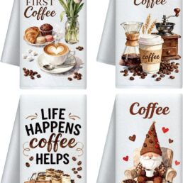 CUTHOLLOW Coffee Gnome Tea Towels
