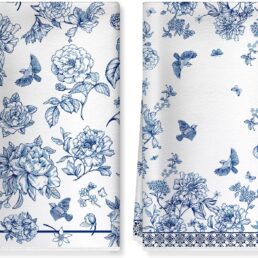 Chinoiserie Floral Bird Microfiber Kitchen Towels