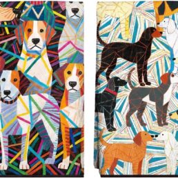 Geometric Dog Tea Towels