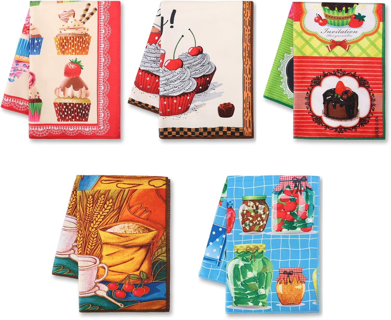 Kitchen Towels,5 Pack-21.6″ x 15.7″