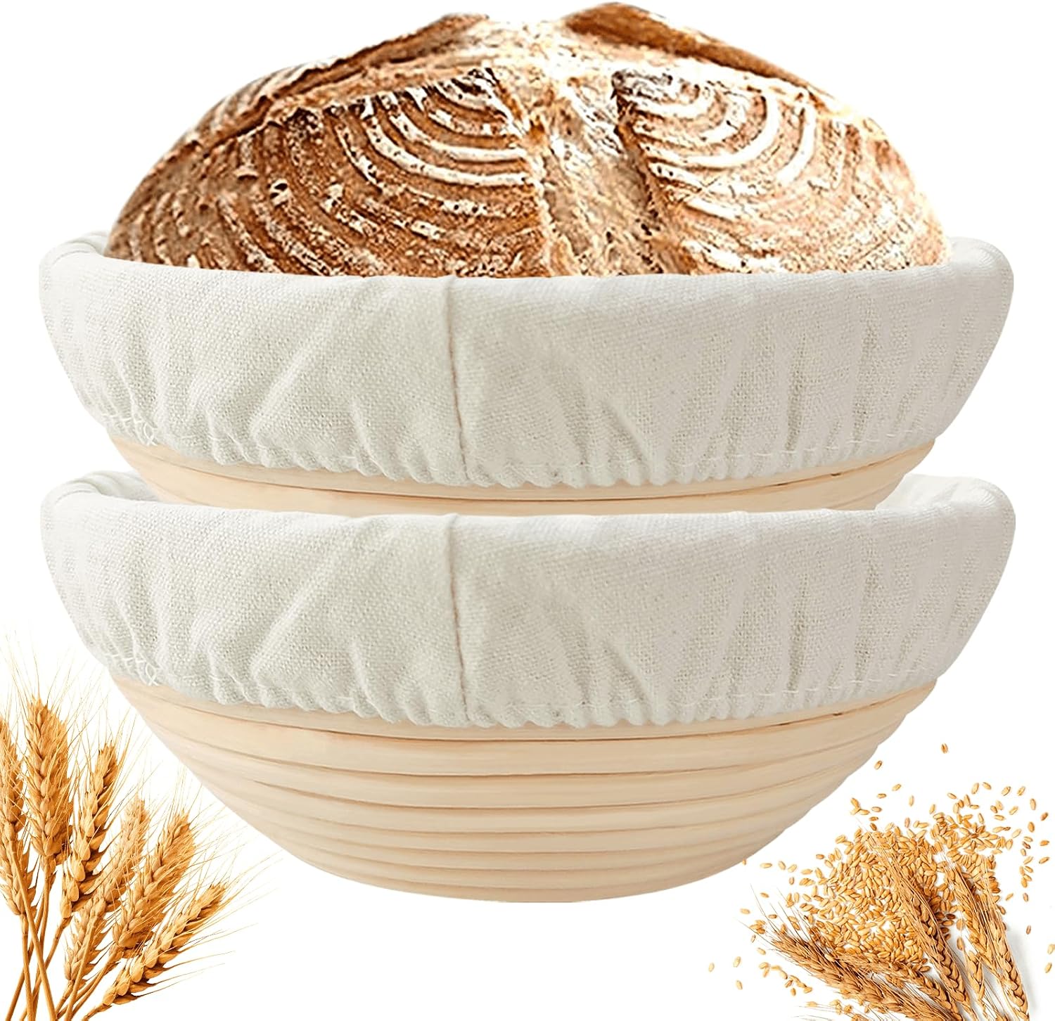 Bread Proofing Basket 9 Inch: Set of 2