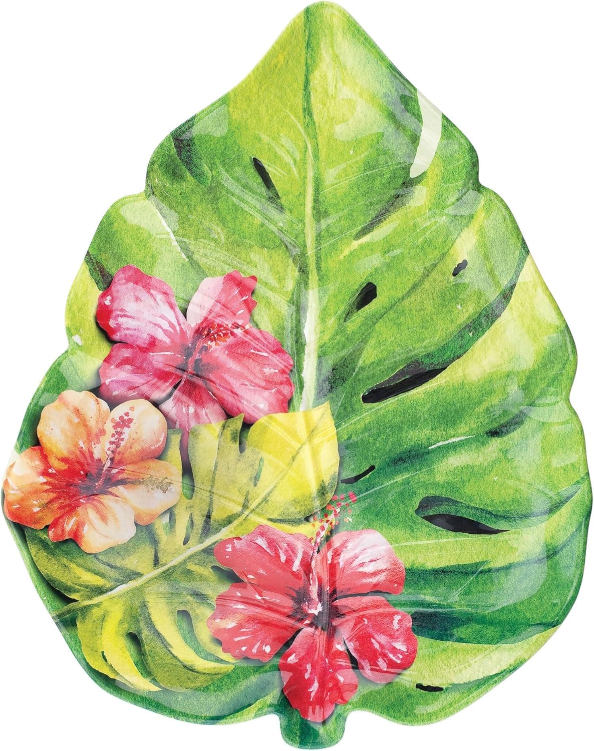 UP Tropical Leaf Shaped Melamine Serving Platter