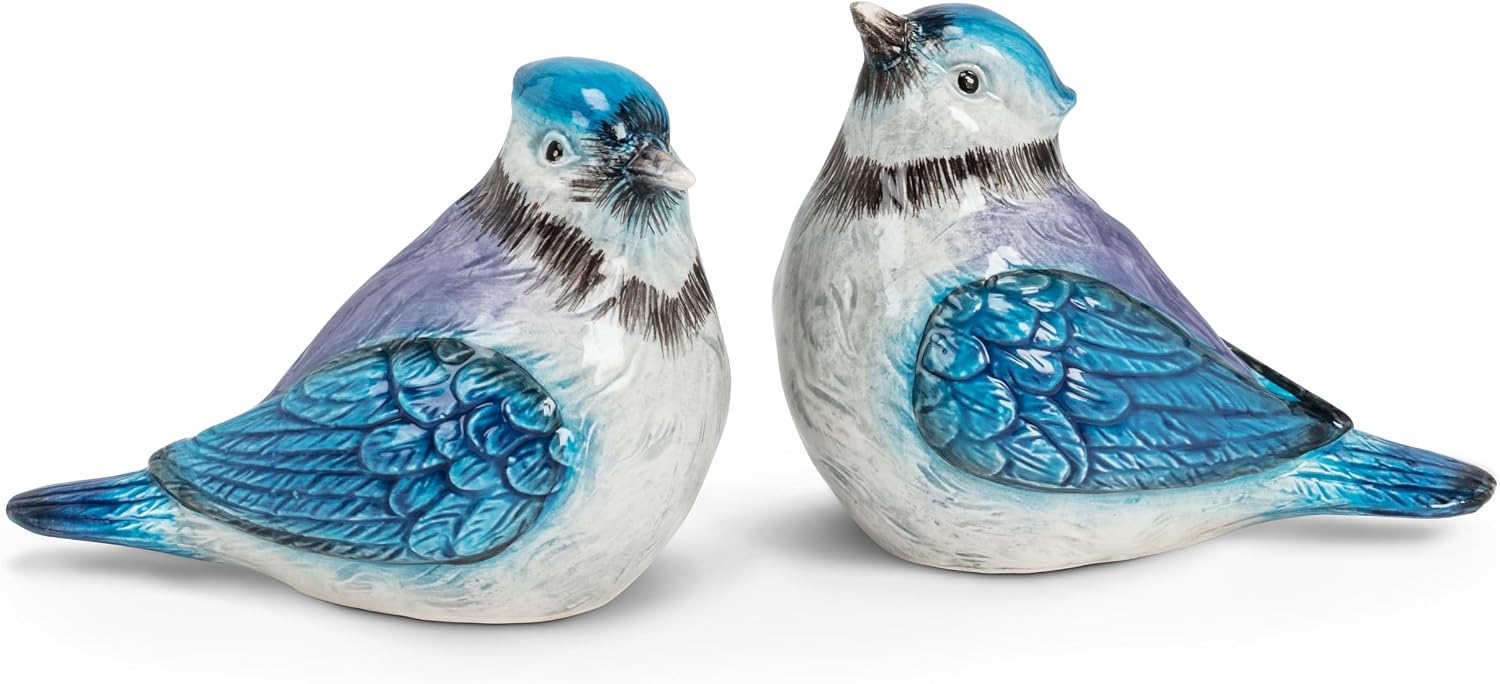 Abbott Collection Blue Jay Salt & Pepper | Whimsical Shaker Set