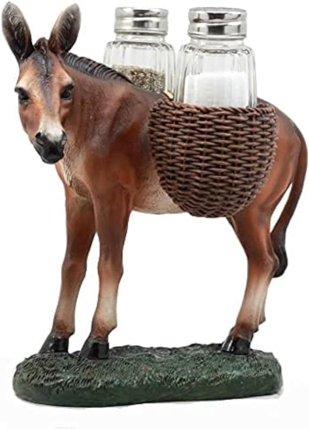 Ebros Hardworking Country Farm Mule Carrying Saddlebags Figurine Salt Pepper Shakers