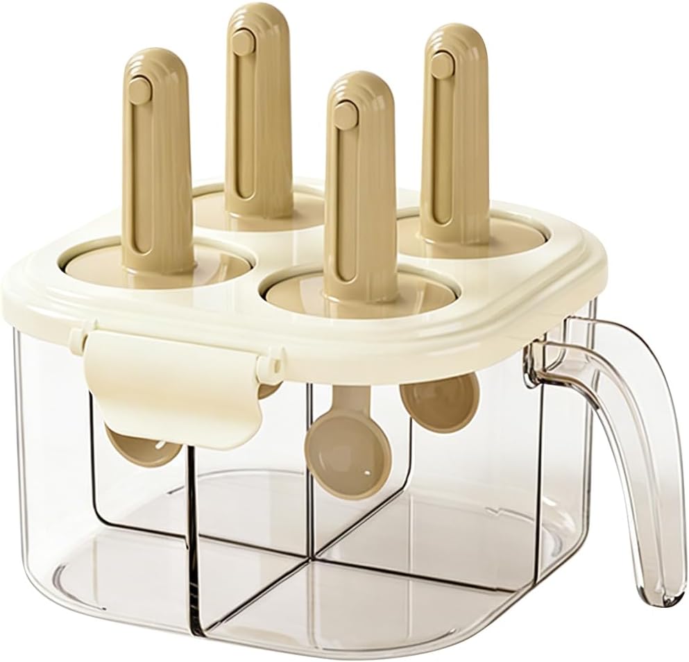 4 Compartments Seasoning Box with Lid Spoon