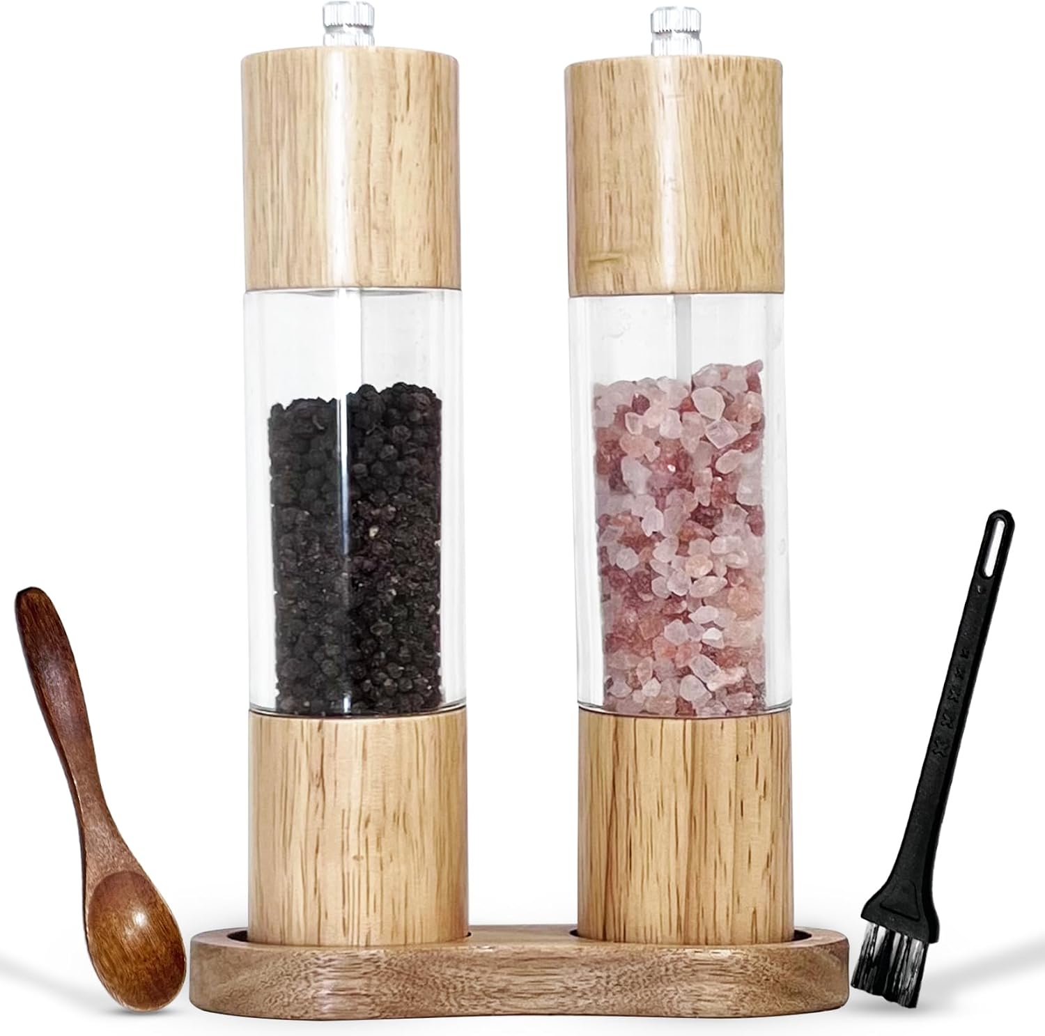 Premium Acrylic Salt and Pepper Grinder Set
