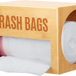Bamboo Trash Bag Organizer