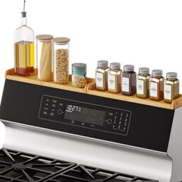 Bamboo Stovetop Magnetic Shelf