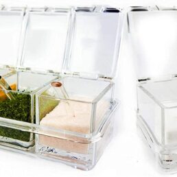 Compartment Condiment Box with Spoons