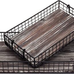Metal Serving Basket Trays