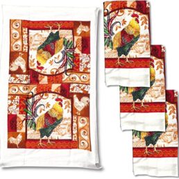 Red Rooster Kitchen Towel Set