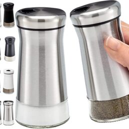 Stainless Steel Salt and Pepper Shakers