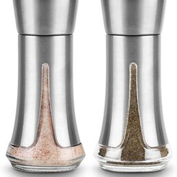 Salt and Pepper Shakers with Adjustable Pour Holes