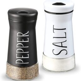 Salt and Pepper Shaker Set with Adjustable Pour Holes
