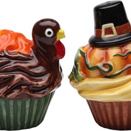 Pumpkin and Turkey Salt & Pepper Shakers